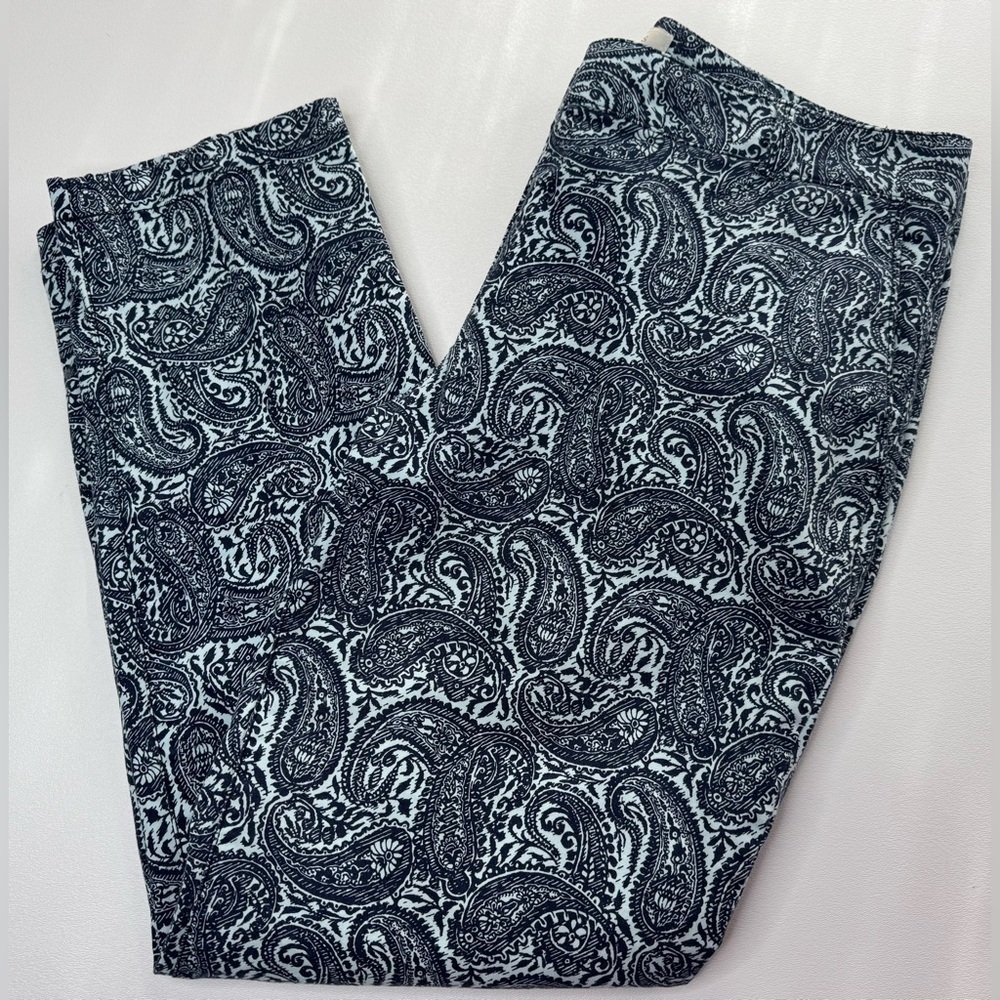 Talbots Paisley Crop Classic Chinos Womens Size 12 Petite